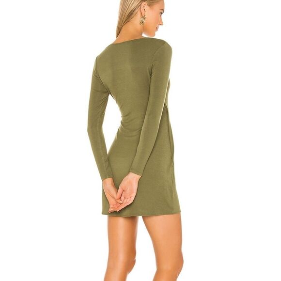 Revolve Privacy Please Piper Mini Dress in Olive Green - Picture 6 of 7